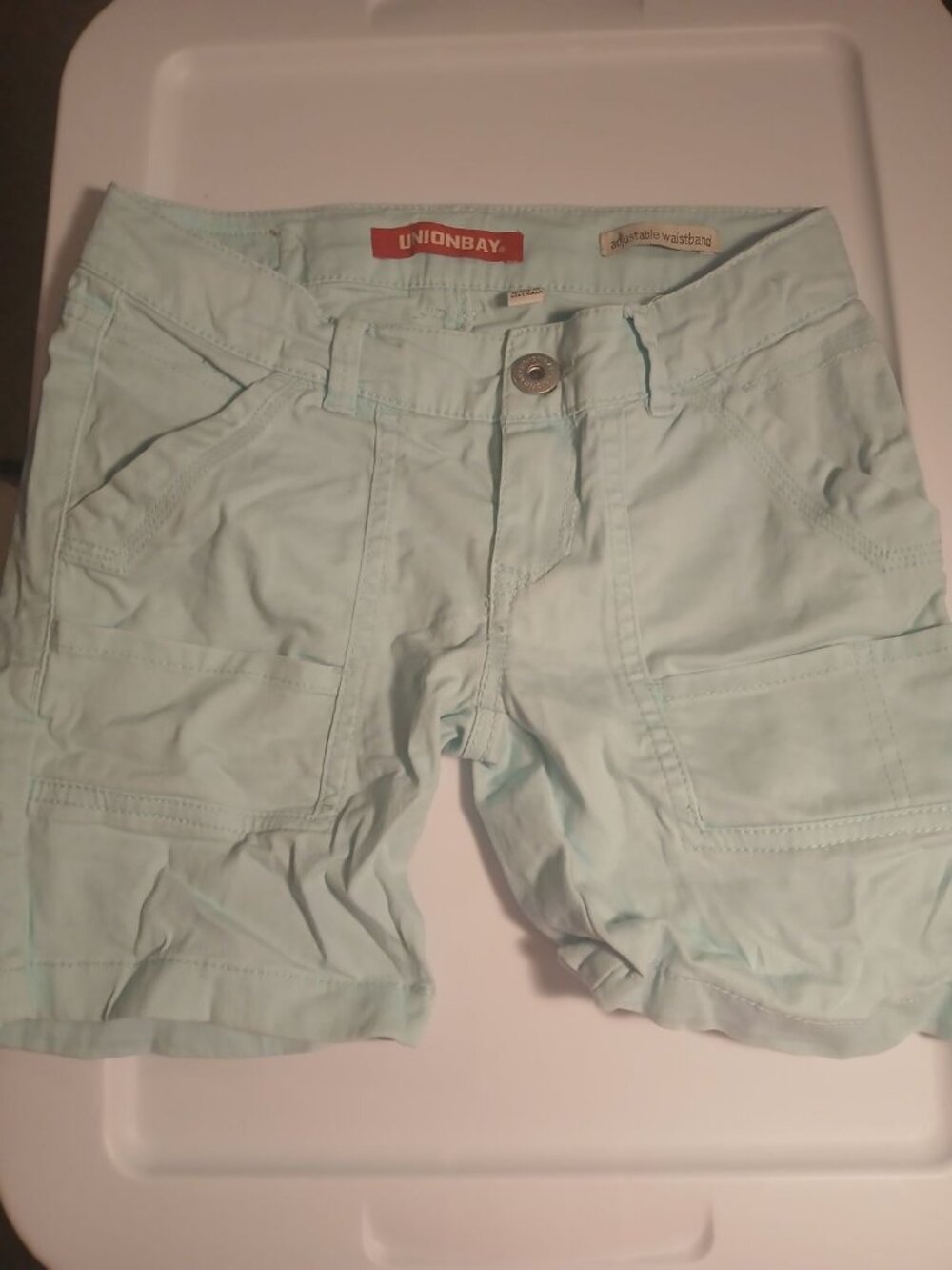 Union Bay Adjustable Waistband Blue Girls Shorts Size 10